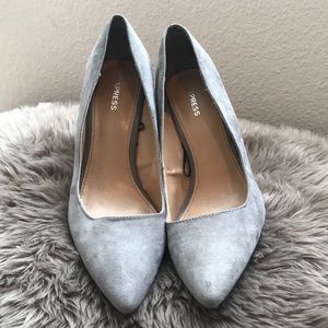 Used Express gray heels